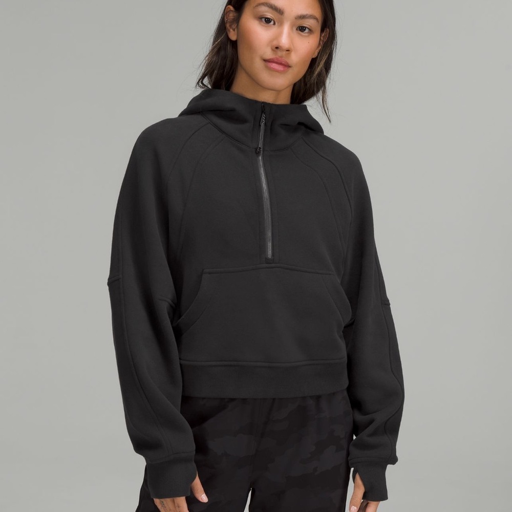 NWT Lululemon oversized scuba half zip hoodie in Black